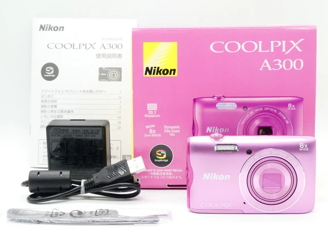 [MINT IN BOX] Nikon COOLPIX A300 Pink 20.0MP Digital Camera FROM JAPAN