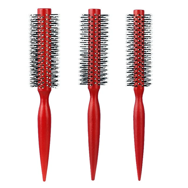 Round Comb For Hair Wooden Bristle-free Curly Hair Comb Pear Flower Head Fluf Wa