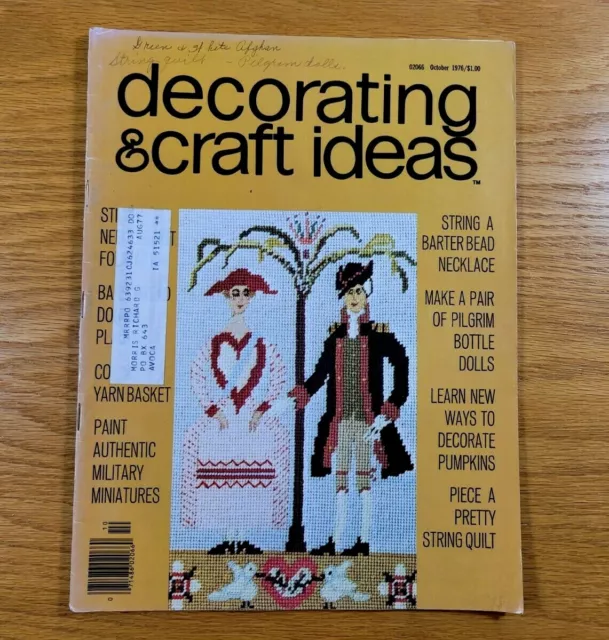 DECORATING & CRAFT IDEAS Magazine Vintage Issue From October 1976 $8.99