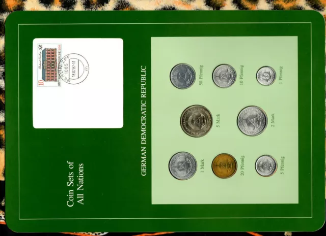 Coin sets of all nations East Germany w/c 1979 UNC 50 Pf 1981 5 Mark 1981 30,000