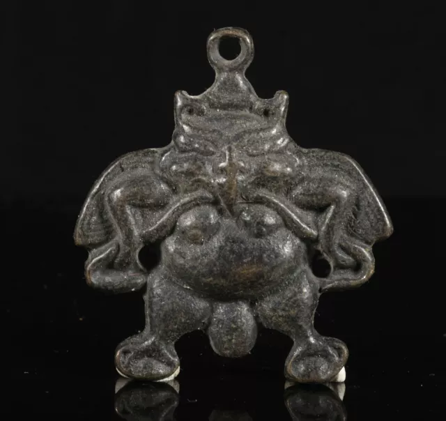 Tibet Bronze Buddhismus Redpoll Geflügelt Garuda Vogel Adler Buddha Anhänger