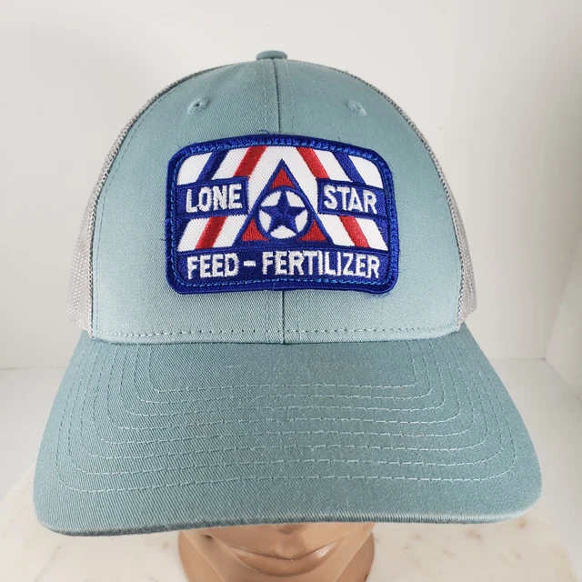 Lone Star Hat Feed Fertilizer Cap Blue Patch Mesh Snapback Adjustable