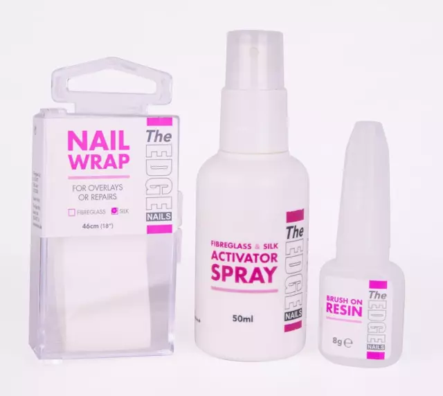 THE EDGE Silk/Fibreglass Nail Wrap Trial Kit - Strengthen & Repair Nails