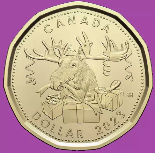 2023 Canada Birthday One Dollar Loonie. Mint UNC. $1 Loon Coin