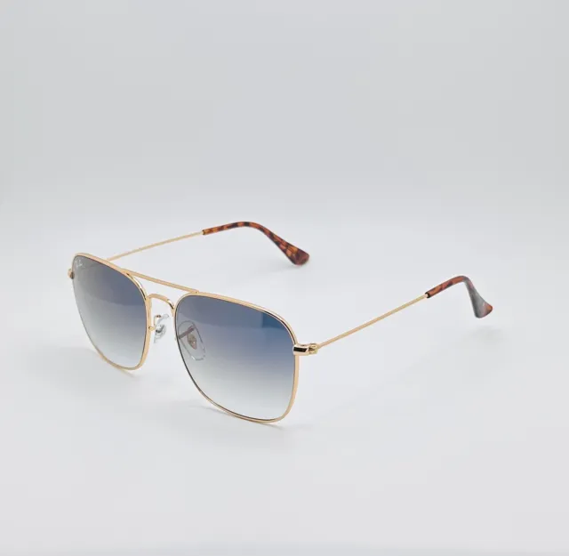 Ray-Ban RB3136 Caravan Square 58mm Unisex Sunglasses- Gold / Gray Gradient Lens