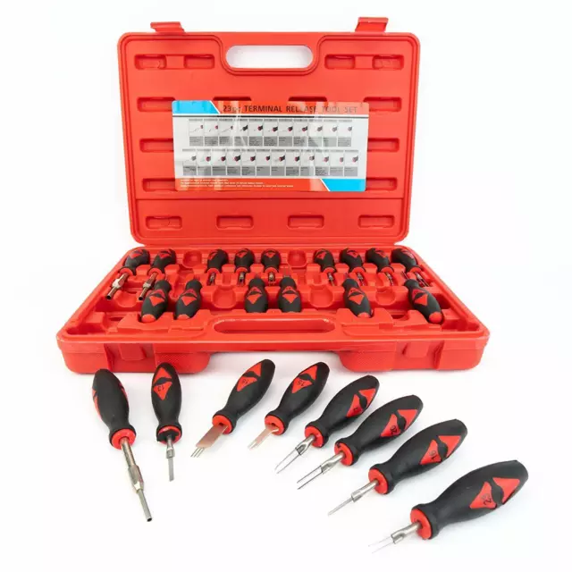 23PC Car Electrical Terminal Wiring Crimp Connector Pin Release Removal Tool Kit 3