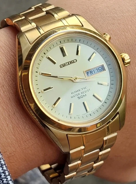 Cassa Orologio Seiko Kinetic Uomo SKJ014, Mai Indossata, NON FUNZIONANTE (senza Movimento)