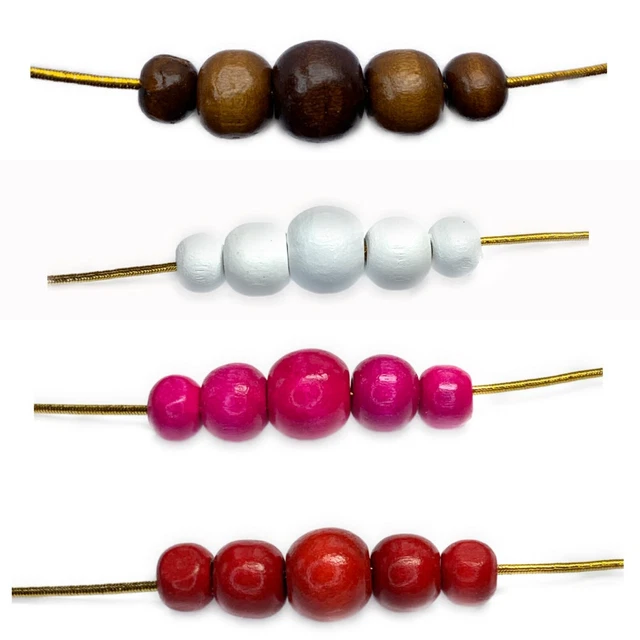 Wooden Round Beads Colour Choice 8mm, 10mm &12mm