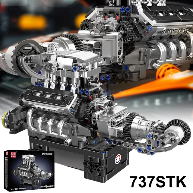 V8 Motor Modell BLAINEMPS - Harz Modell, Ca. 15 X 11 X 10,5 Cm, Für Dekoration & Lernen