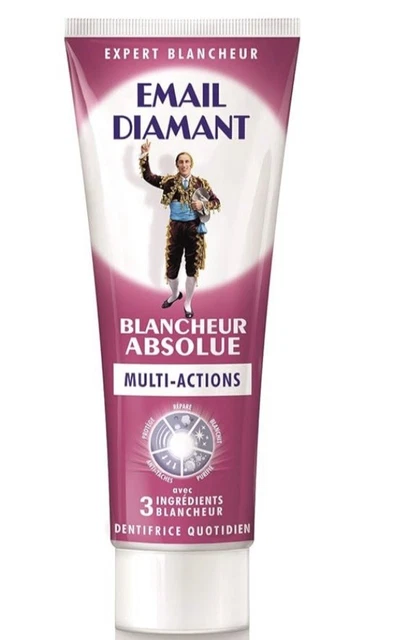 Lot De 4 Dentifrices Email Diamant Rouge L'Original 75 Ml, Au Fluor - Neuf