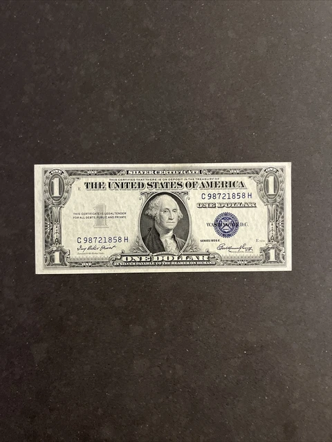 1935E $1 Silver Certificate Uncirculated Unc Fr 1614 Block Ch