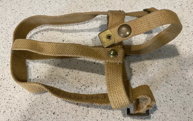 1 X WW2 Australian/ Canadian Skeleton P37 Webbing Water Bottle Harness AIF 1943