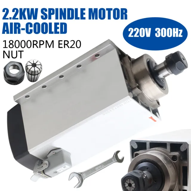 2200W Spindle Motor Air Cooling Moteur for CNC Router Engraver 18000rpm