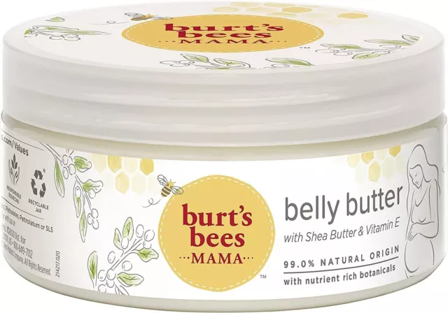 Burt's Bees Stretch Mark Cream & Pregnancy Belly Butter, With Nourishing Shea