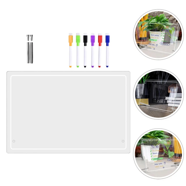 1 Satz Acryl-Whiteboard für Schreibtisch, Tischplatte, trocken abwischbares