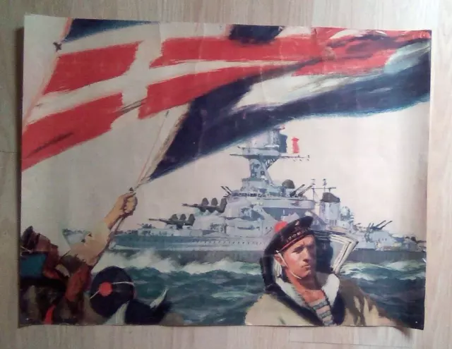 Affiche Ancienne  Marine Nationale   Albert Brenet