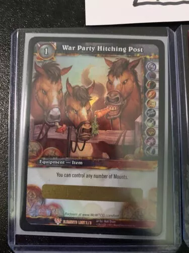War Party Hitching Post unscratched World of Warcraft TCG loot card WOW