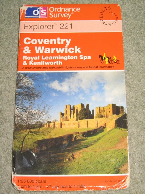 Ordnance Survey Explorer 1:25,000: Sheet 221 Coventry & Warwick - 2000 edn.