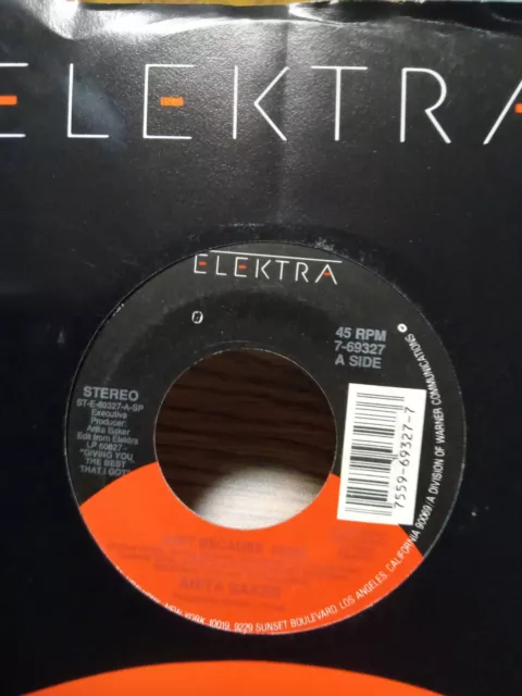 Anita Baker 45 Just Because/Good enough ELEKTRA 69327 mint- 1988 Anita Baker 45 Just Because/Good enough ELEKTRA 69327 mint- 1988