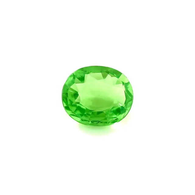 1.33ct Vivid Green VIVID Tsavorite Garnet Oval Cut Loose Gemstone 7.4x6.3mm