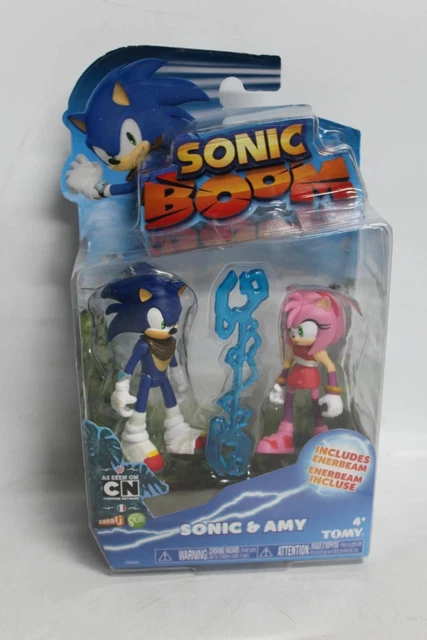 TOMY SONIC THE Hedgehog Boom & Amy Rose With Energy Beam Toy Figure Set ...
