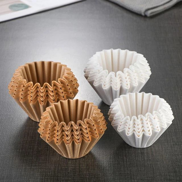 Basket Coffee Filters Paper 50pcs Coffee Filters For 1-4 Cups Coffee Machines