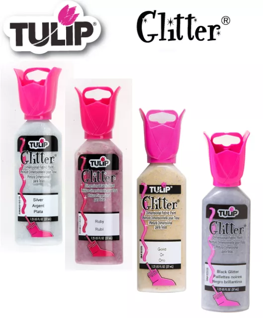 Tulip Glitter 3D dimensional fabric paint 37ml - * same p+p any quantity