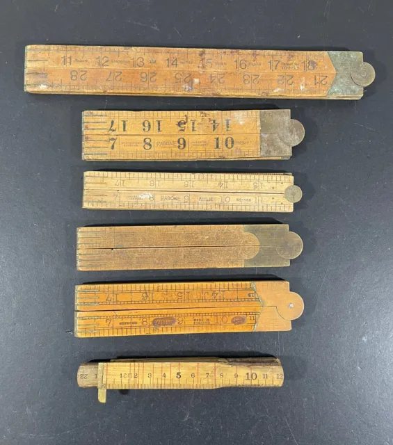 Vintage Rabobe Boxwood Rules Ruler Woodwork Tools