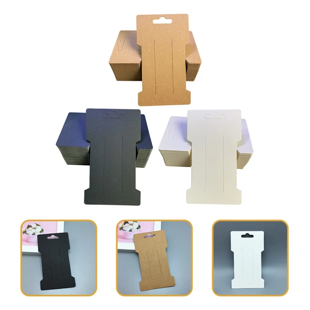 300 Hojas Cuerda de Cabello Pantalla Papel Tarjetas Joyería Tocado Cartón para Tienda