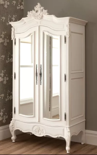 Classic White French Armoire Wardrobe.