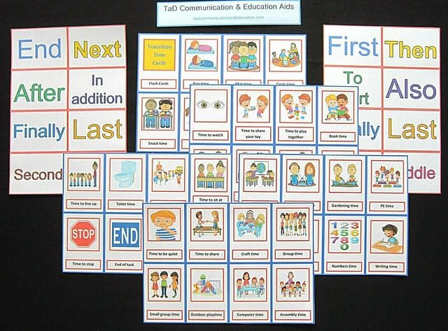 TRANSITIONS CARDS - ADHD Autism SEN PECS Visual Aids Home & Classroom ...