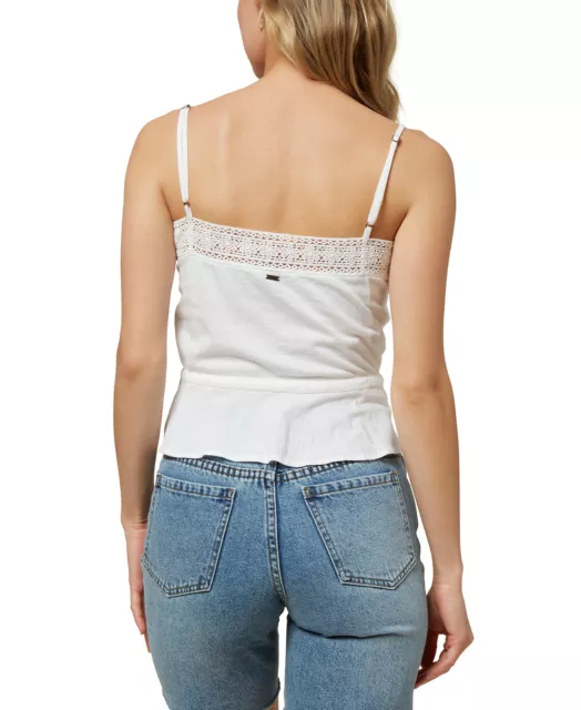 O'neill Juniors' Sunbeam Lace-Trim Tank Top (X-Small, White) 2