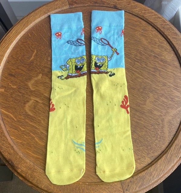 SpongeBob SquarePants Crew Socks SpongeBob Unisex Sock Sizes 6-12 Yellow
