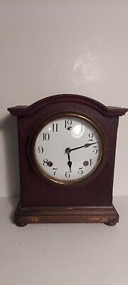 Antique/Vtg Sessions 8-Day 1/2 Hour Strike & Cathedral Gong Wood Mantle Clock
