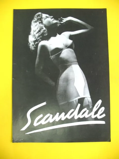 Publicite De Presse Scandale Gaine Minceur Lingerie Sous-Vetement French Ad 1947