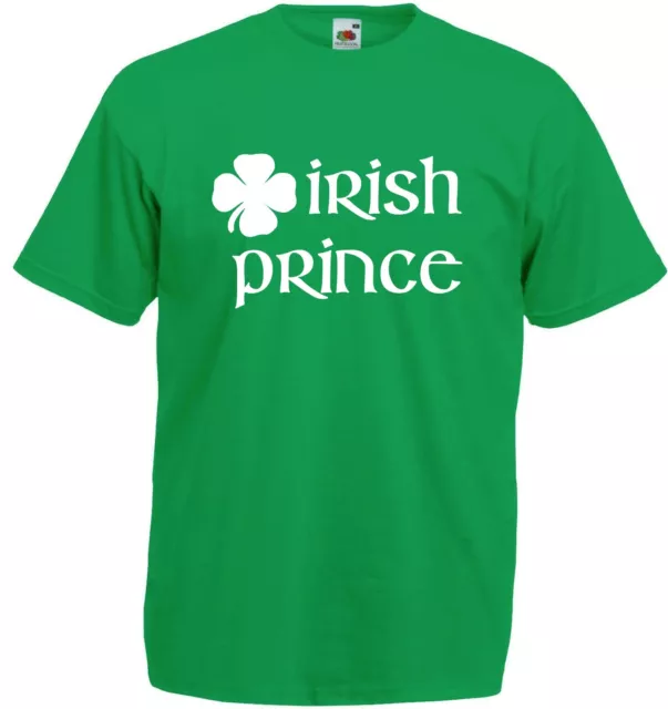 Kids Irish Prince/ss T-shirt Green Boys Girls Ireland St Patrick's Day Gift Top