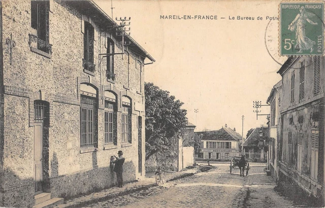 Cpa 95 Mareil En France / Le Bureau De Poste