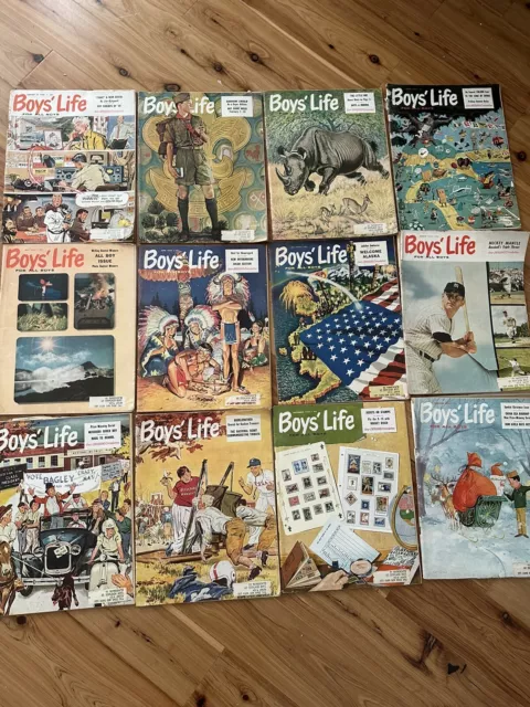 Vintage Boys Life Magazine 1959 A Lot Of 12 Issues Full Year