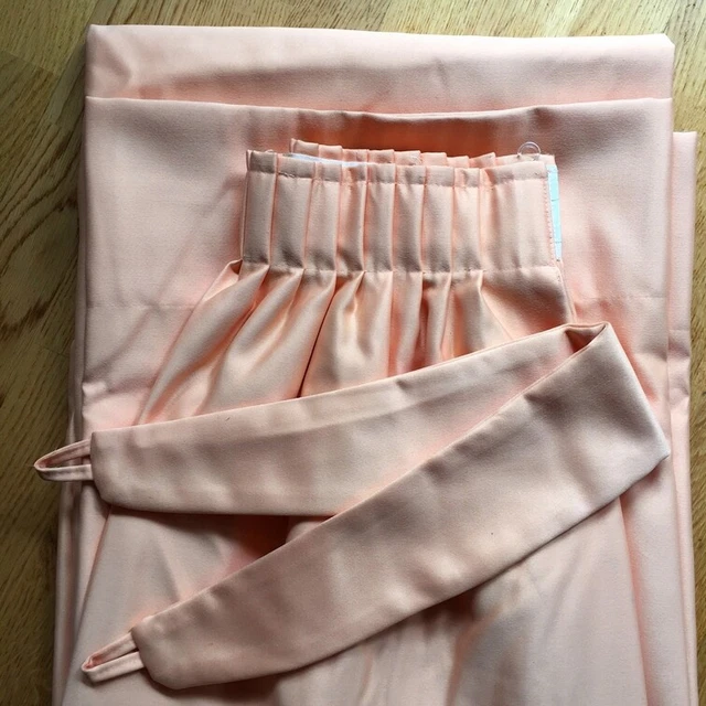 Rideau De Porte Sur Mesure - 82 X 213 Cm - Beige Opaque - Préplissé - Occasion Très Bon état