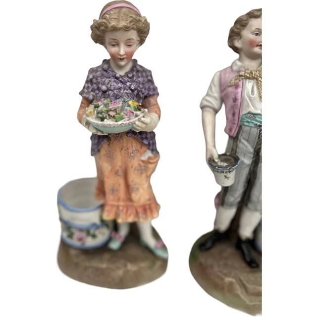 ANTIQUE GERMAN PORCELAIN Ernst Bohne & Sohne Figurine EBS Blue Anchor