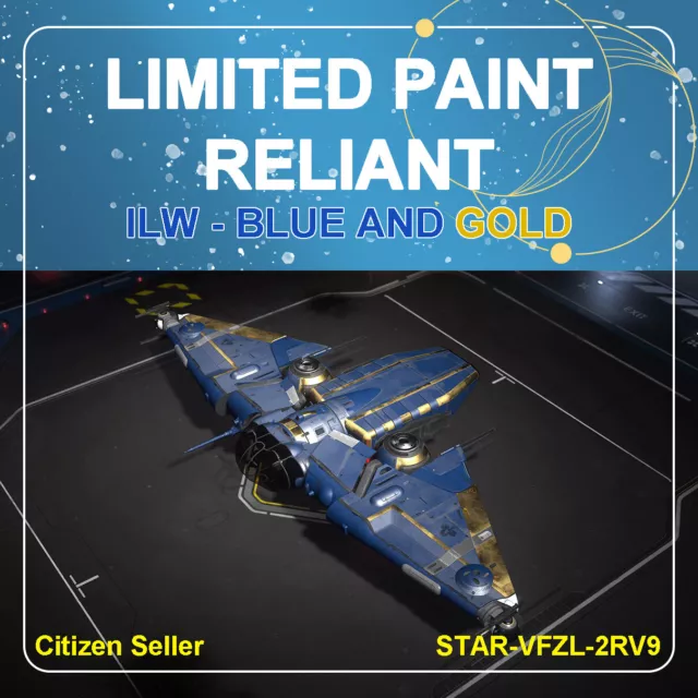 STAR CITIZEN PAINTS - RELIANT - Invictus Blue and Gold - LIMITED PAINT/SKIN