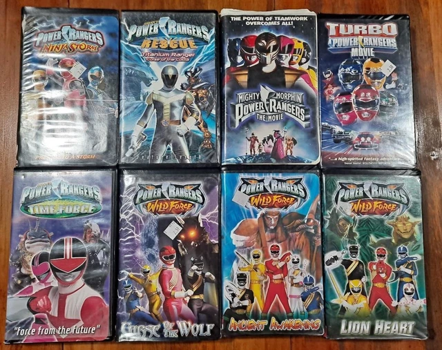 RARE 8 LOT Vhs Tape Power Rangers Lightspeed Rescue Wild Time Force ...