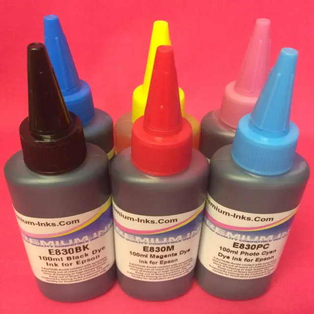 6 botellas de relleno de tinta a granel para impresora Epson Stylus Photo P50 P 50 PX700 PX 700