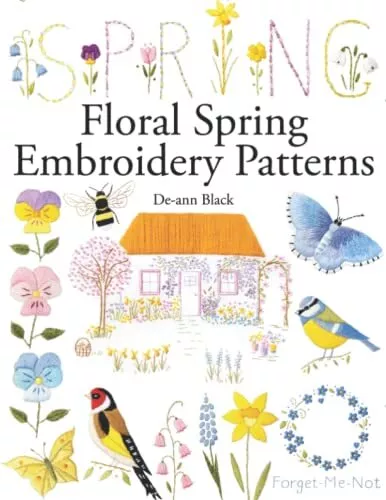 Floral Spring Embroidery Patterns De-ann Black Embroidery Patterns