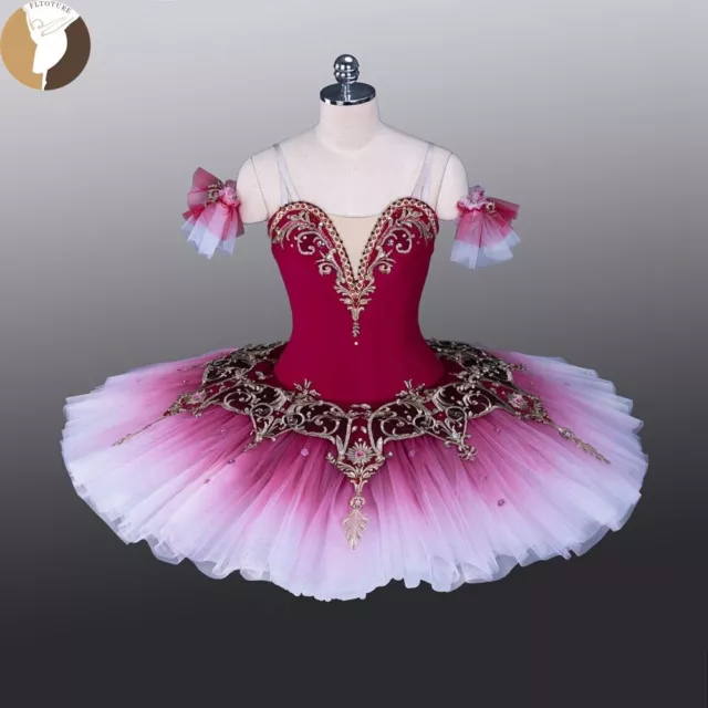 Adult Deep Cherry Ballet Professional Tutu Classical Stage Competition Costume