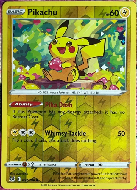 Pokemon TCG - Pikachu Reverse Holo - 052/196 - Lost Origin