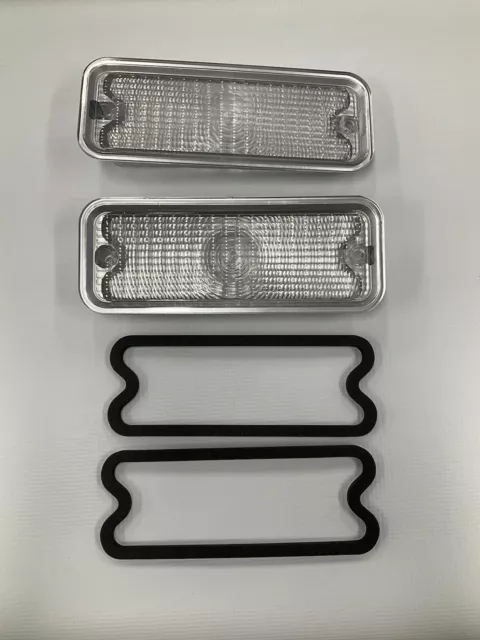 Gm 73 74 75 76 77 78 79 80 Chevrolet Gmc C10 Truck Park Light Lens Clear Gaskets