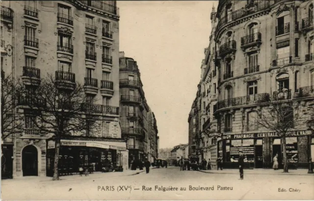 CPA PARIS 15e Rue Falguiére au Boulevard Pasteur (65793)