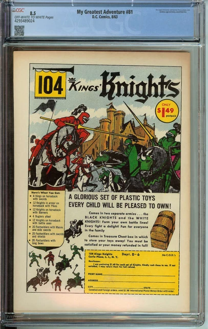 My Greatest Adventure #81 Cgc 8.5 Ow/Wh Pages // 2Nd Appearance Of Doom Patrol 2