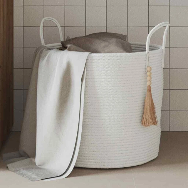 Panier de rangement marron Ø40x35 cm coton vidaXL
